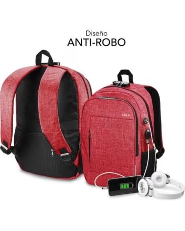 SUBBLIM MOCHILA URBAN LOCK BACKPACK 16 RED