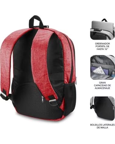 SUBBLIM MOCHILA URBAN LOCK BACKPACK 16 RED