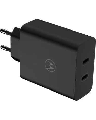 MOTOROLA CARGADOR DE PARED 125W GANFAST 2XUSB-C CABLE