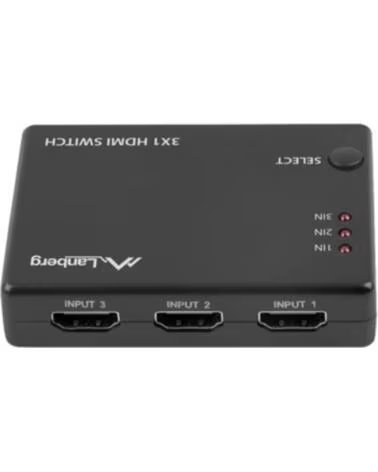 LANBERG SWITCH VIDEO 3 X HDMI MICRO USB CONTROL REMOTO BLACK