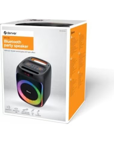 DENVER ALTAVOZ DE FIESTA BLUETOOTH CON 20W DE POTENCIA