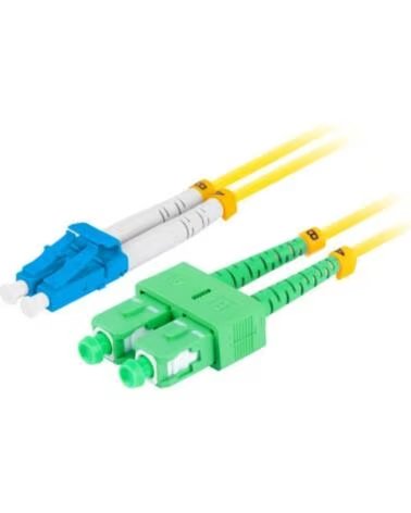 LANBERG CABLE DE FIBRAOPTICA DUPLEX LC-UPC-SC-APC 2M LSZH YELLOW