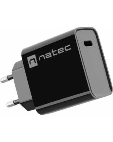 NATEC CARGADOR RIBERA 20W 1XUSB-C PD3 0 QC3 0 BLACK