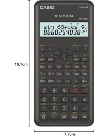 CASIO FX-82MS-2 - CALCULADORA CIENTIFICA ESTANDAR BLACK