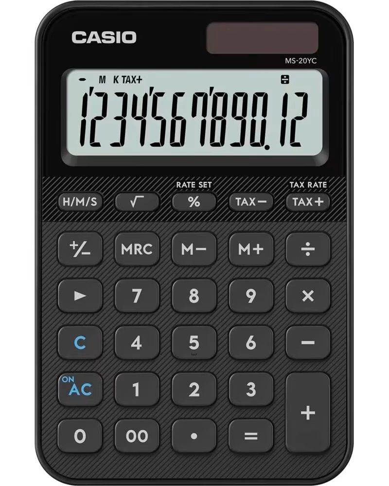 CASIO MS-20YC - CALCULADORA DE MESA BLACK