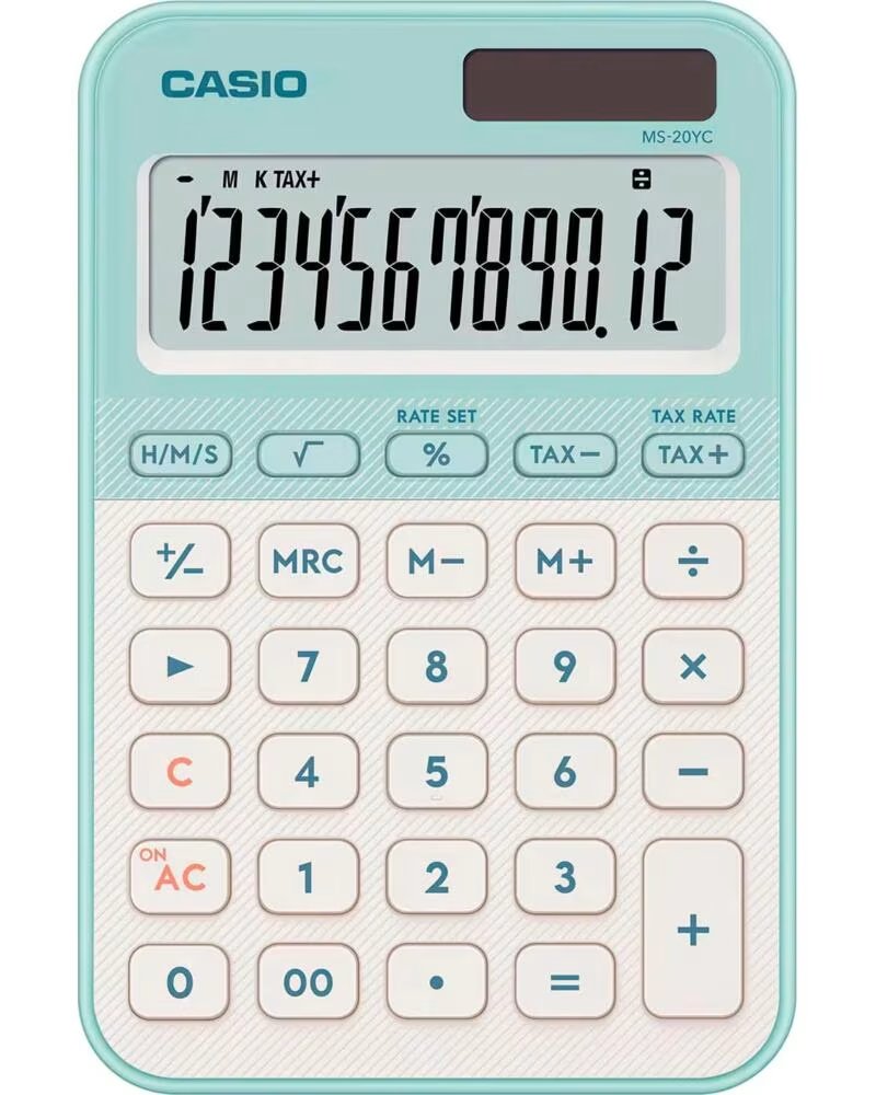 CASIO MS-20YC CLARO - CALCULADORA DE MESA GREEN