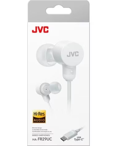 JVC HA-FR29UC - AURICULARES CON CABLE USB-C MICROFONO Y WHITE
