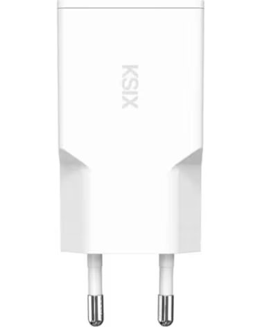 KSIX BCD20WC01 - CARGADOR DE RED ELECTRICA 20W - GAN WHITE