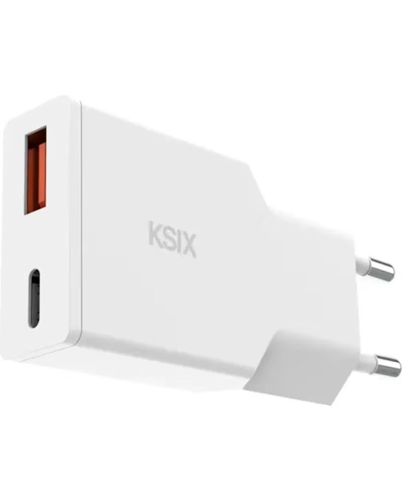 KSIX BCD20WC01 - CARGADOR DE RED ELECTRICA 20W - GAN WHITE
