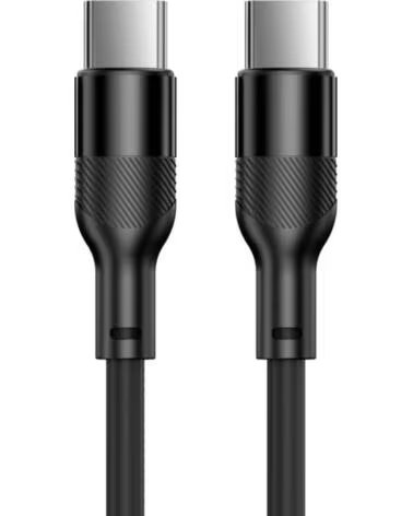 KSIX BCL060WAS02 - CABLE DE CARGA Y DATOS 1 METRO - USB-C A BLACK