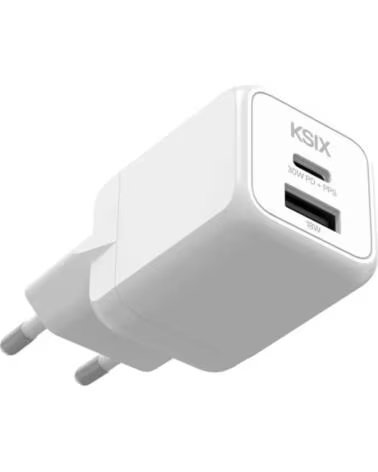KSIX BCD30GANACB - CARGADOR DE RED ELECTRICA 30W - 1 X WHITE