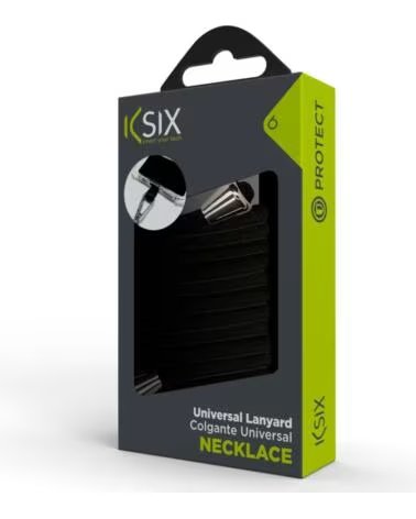 KSIX BXCORD01 - CORREA DE CUELLO PARA SMARTPHONE BLACK