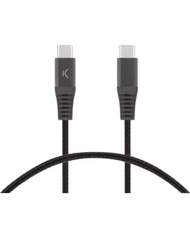 KSIX BXCUCC2T5 - CABLE DE CARGA Y DATOS 2 METROS - USB-C A BLACK