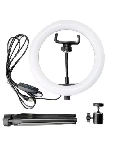 KSIX BXYOUTUB01 - ARO DE LUZ Y SOPORTE TRIPODE PARA SMARTPHONE