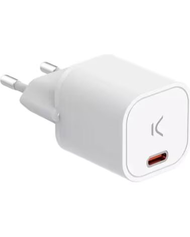 KSIX GAN USB-C - CARGADOR DE PARED MINI 30W WHITE