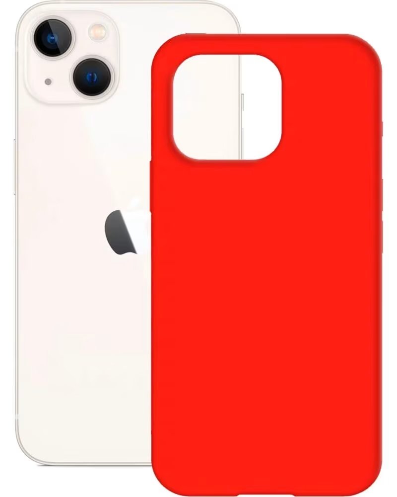 KSIX TRASERA SEMI RIGIDA - APPLE IPHONE 14 RED