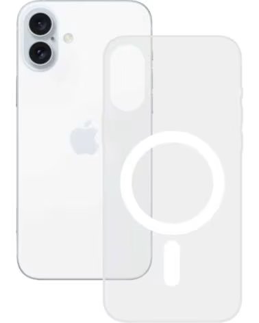 KSIX TRASERA SILICONA MAGSAFE - APPLE IPHONE 16 PLUS TRANSPARENT