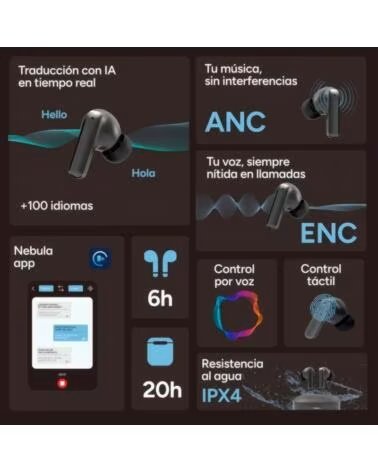 KSIX ULTIMAI - AURICULARES INALAMBRICOS ULTIMAI - IA BLACK