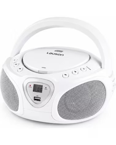 LAUSON CP751 - REPRODUCTOR RADIO CD CON ALTAVOCES WHITE