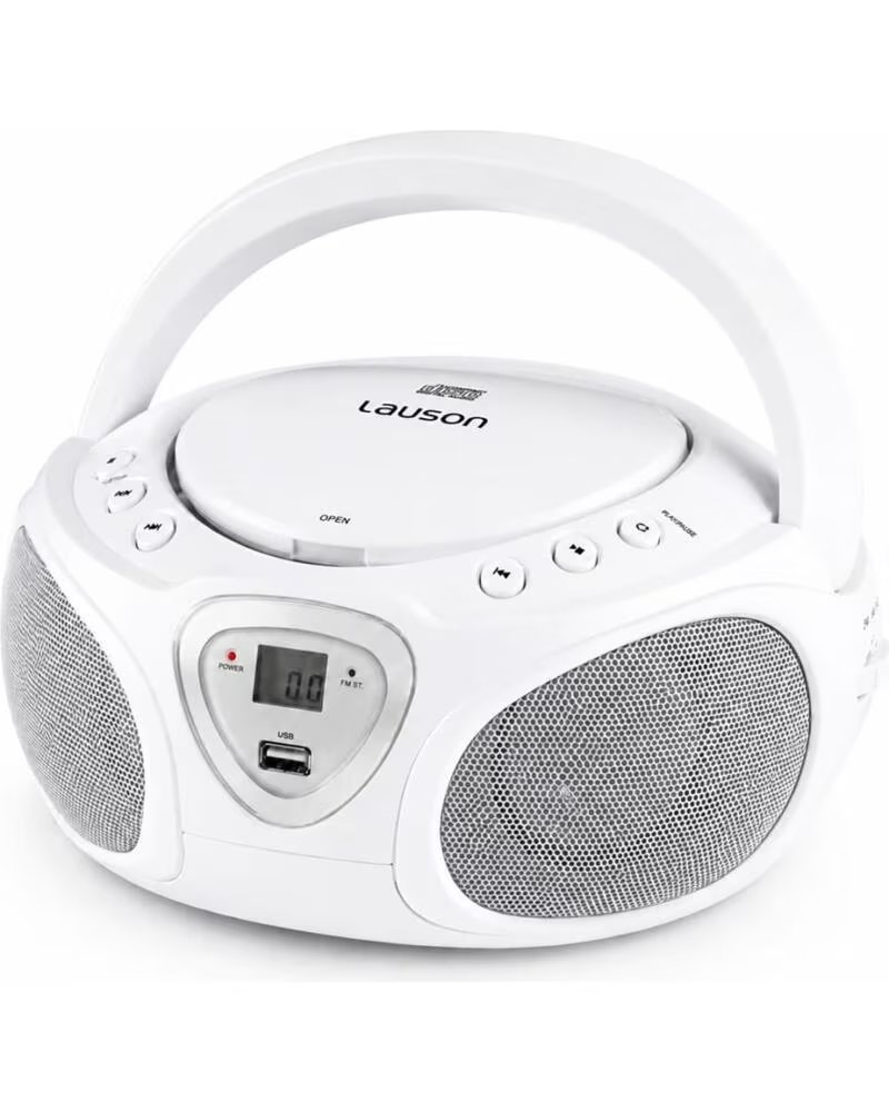 LAUSON CP751 - REPRODUCTOR RADIO CD CON ALTAVOCES WHITE