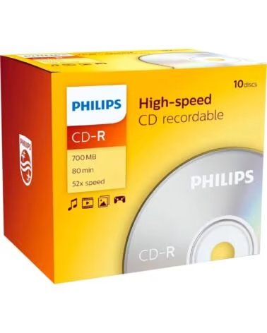 PHILIPS CD-R 80MIN 700MB 52X - PACK DE 10 UNIDADES