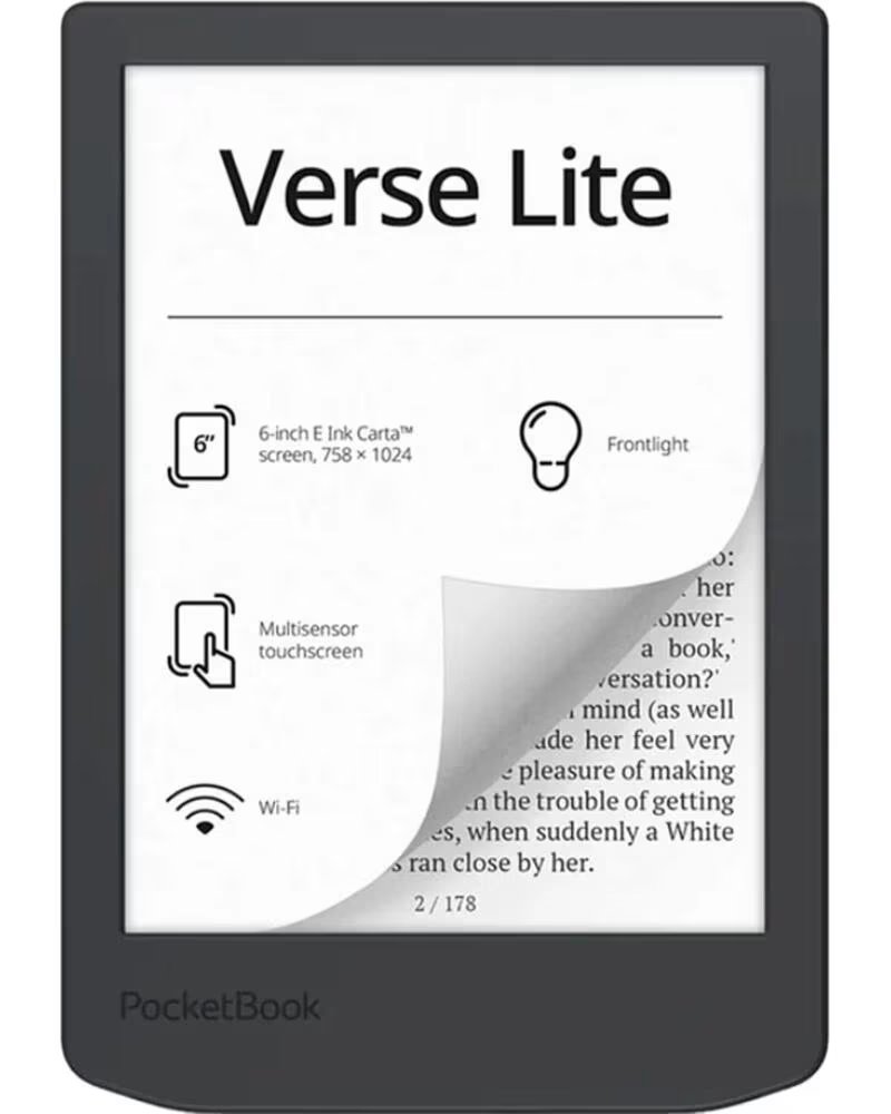 POCKETBOOK READERS VERSE LITE MIDNIGHT - LECTOR DE LIBROS ELECTRONICOS 6 GREY