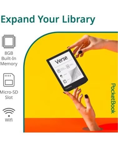 POCKETBOOK READERS VERSE MIST - LECTOR DE LIBROS ELECTRONICOS 6 8GB GREY