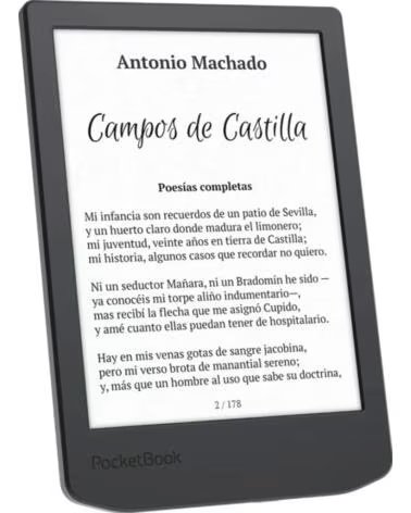 POCKETBOOK READERS VERSE LITE MIDNIGHT - LECTOR DE LIBROS ELECTRONICOS 6 GREY