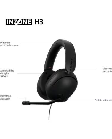 SONY INZONE H3 - AURICULARES PARA GAMING CON CABLE BLACK