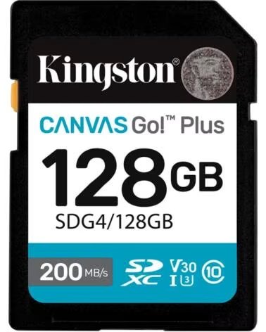 KINGSTON CANVAS GO PLUS 128GB - TARJETA DE MEMORIA SD BLACK