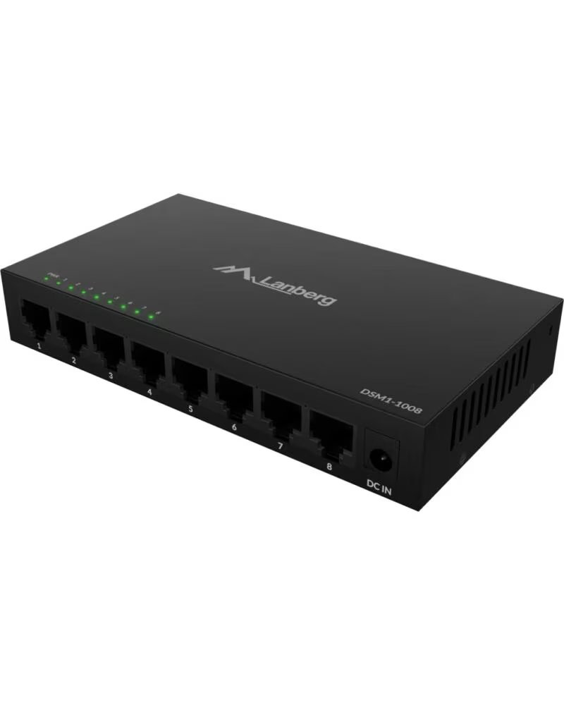 LANBERG DSM1-1008 switch No administrado Gigabit Ethernet BLACK
