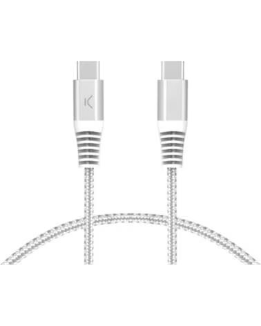 KSIX BXCUCC2T2 - CABLE DE CARGA Y DATOS 2 METROS - USB-C A WHITE