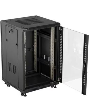 LANBERG ARMARIO RACK DE SUELO 19 18U 600X600 PUERTA DE BLACK
