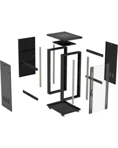 LANBERG ARMARIO RACK DE SUELO 19 18U 600X800 PUERTA DE BLACK