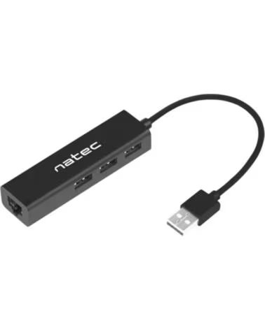 NATEC ADAPTADOR DRAGONFLY USB 2 0 A RJ45 GIGABIT CON 3XUSB 2 0