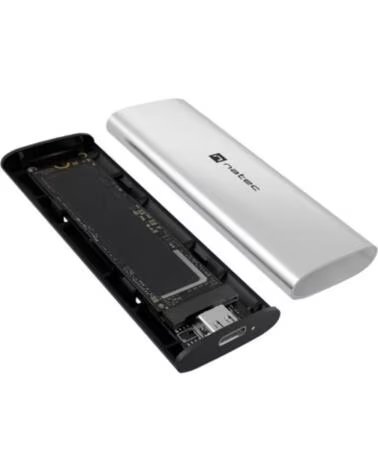 NATEC CARCASA SSD RHINO M 2 NVME LITE USB-C 3 2 GEN 2 SILVER