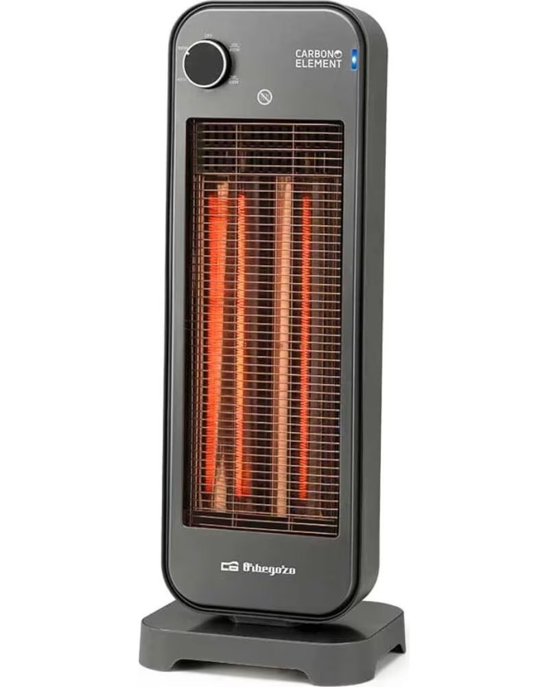 ESTUFA DE CARBONO ORBEGOZO BP 7000 900W OSCILANTE GRIS GREY