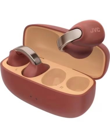 JVC HA-NP1T AUSCULTADORES SEM FIOS ABERTOS ESTILO PIERCING CASTANHO BROWN
