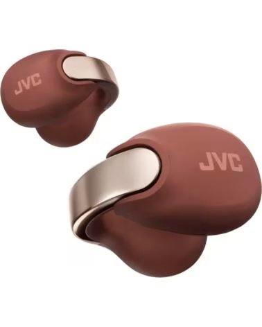 JVC HA-NP1T AUSCULTADORES SEM FIOS ABERTOS ESTILO PIERCING CASTANHO BROWN