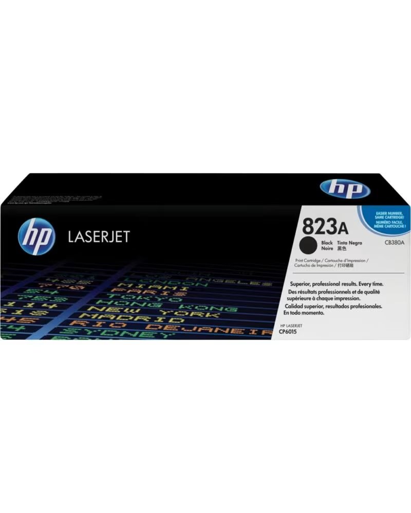 CARTUCHO DE TÓNER ORIGINAL HP 823A NEGRO CB380A BLACK