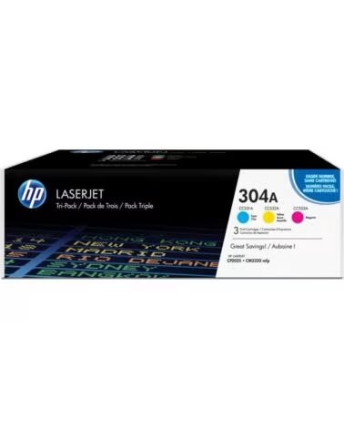 HP LASERJET 304A PACK DE 3 CARTOUCHES DE TONER ORIGINAL CF372AM