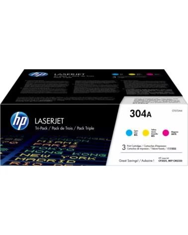 HP LASERJET 304A PACK DE 3 CARTOUCHES DE TONER ORIGINAL CF372AM