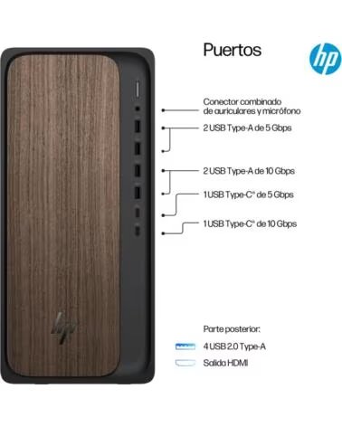 HP PC OMNIDESK TOWER M03-0038NS U5-225 16GB 512GB FDOS MADERA