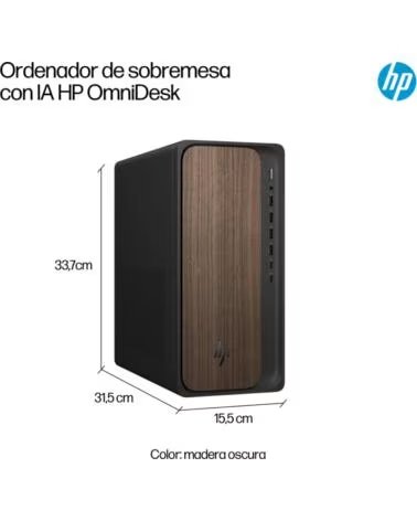 HP PC OMNIDESK TOWER M03-0038NS U5-225 16GB 512GB FDOS MADERA