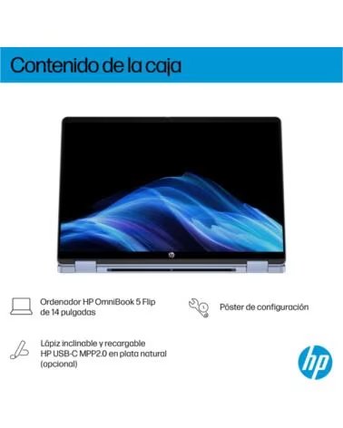 HP PORTATIL OMNIBOOK 5 FLIP 2-in-1 14-FP0007NSX U5 325U BLUE