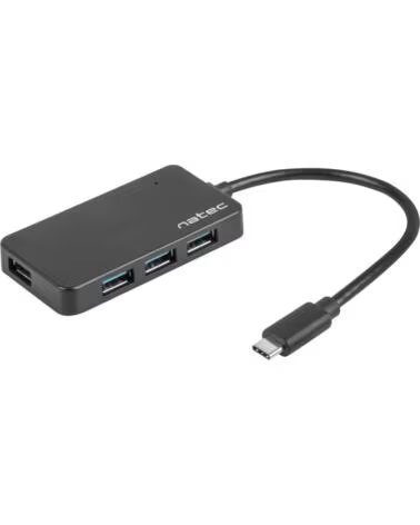 NATEC SILKWORM HUB USB-C 4 PORTS USB 30 NOIR BLACK