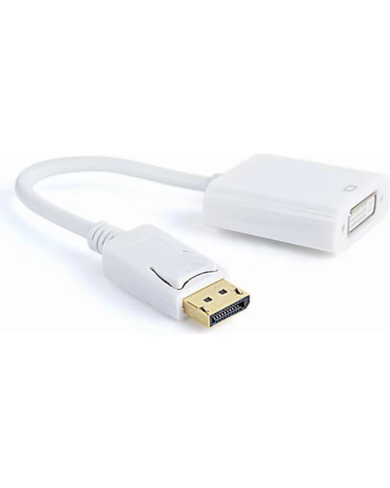 GEMBIRD CAVO ADATTATORE DISPLAYPORT MASCHIO A DVI FEMMINA 0,1M WHITE A-DPM-DVIF-002-W