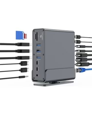 GEMBIRD DOCK A-CF-COMBO15-01 USB-C 15EN1 GREY
