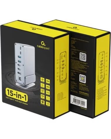 GEMBIRD DOCK A-CF-COMBO15-01 USB-C 15EN1 GREY