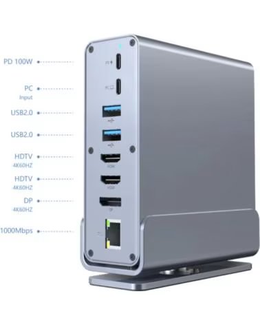GEMBIRD DOCK A-CF-COMBO15-01 USB-C 15EN1 GREY